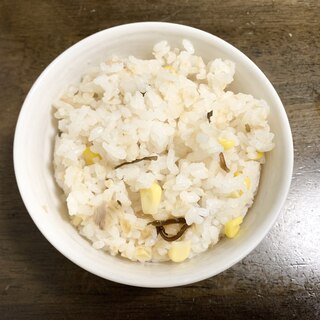 簡単レシピ　混ぜご飯レシピ　ツナと塩昆布の混ぜご飯